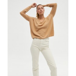 CASHMERE Pull ANGELE V Camel