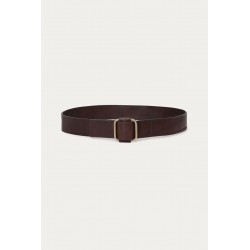 CEINTURE BOXANE BOUCLE CARRE MARRON
